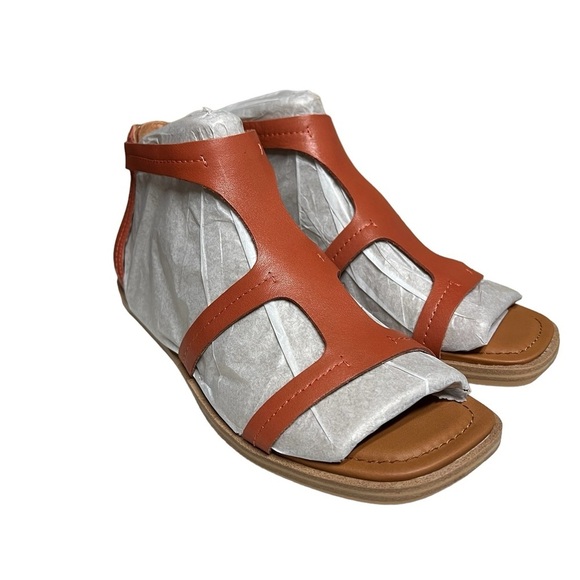 NWT Lucky Brand Nayda Leather Tangerine Sandal 8.5 - Picture 8 of 8